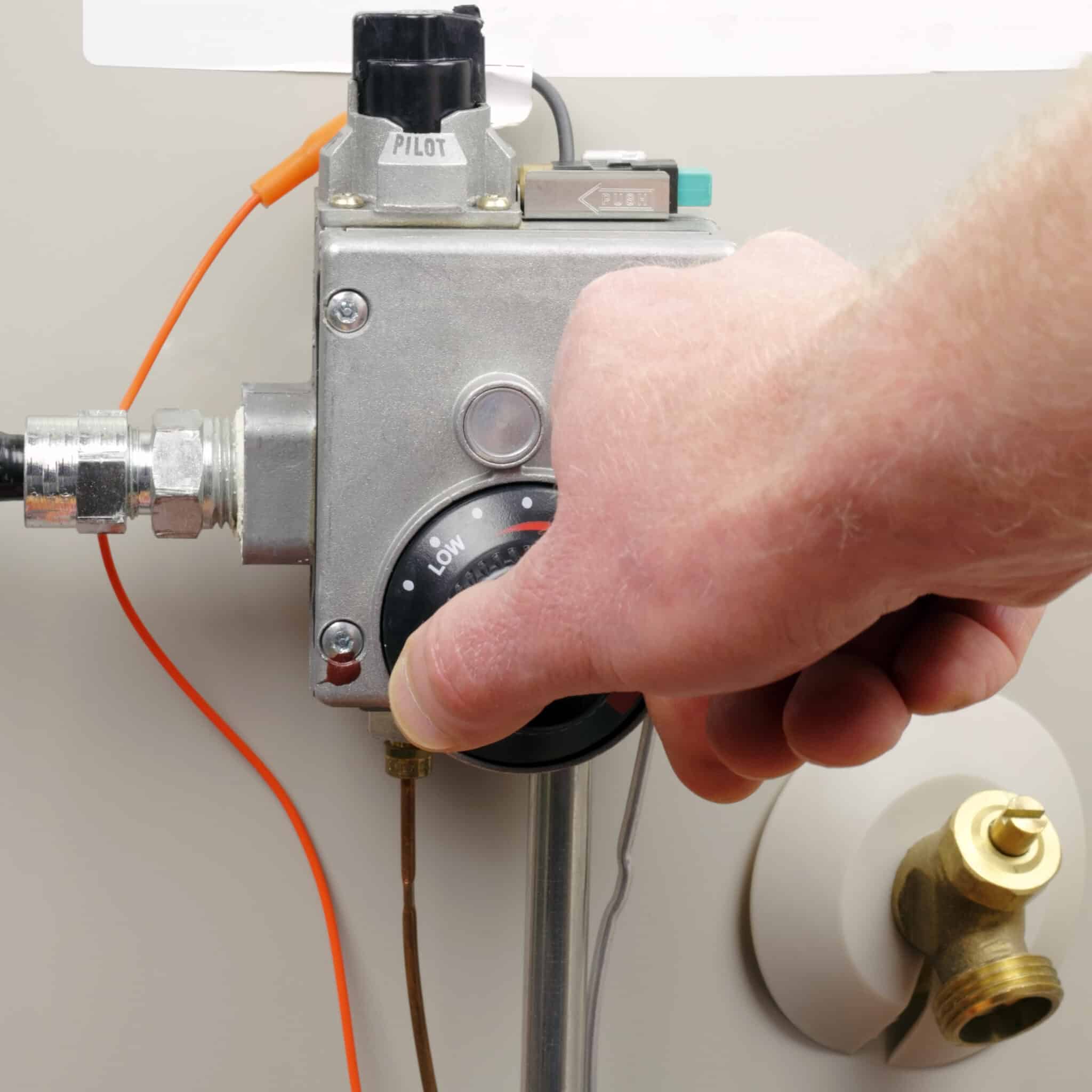 Water heater temperature.