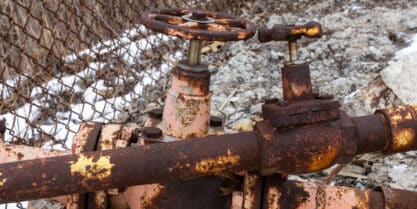 Aging pipe infrastructure.