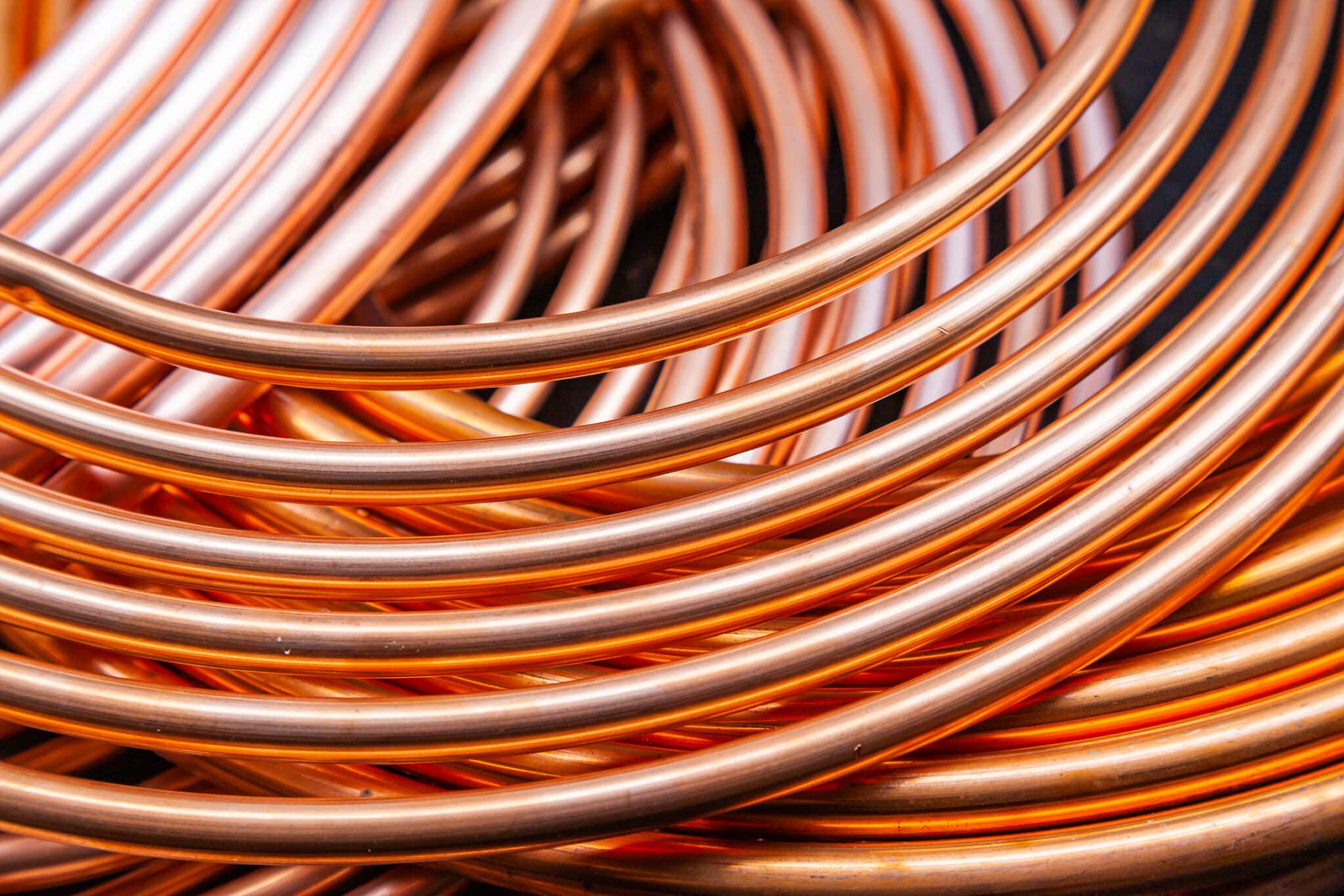 Copper tubing, twisted pipes, refrigerator water hookup.