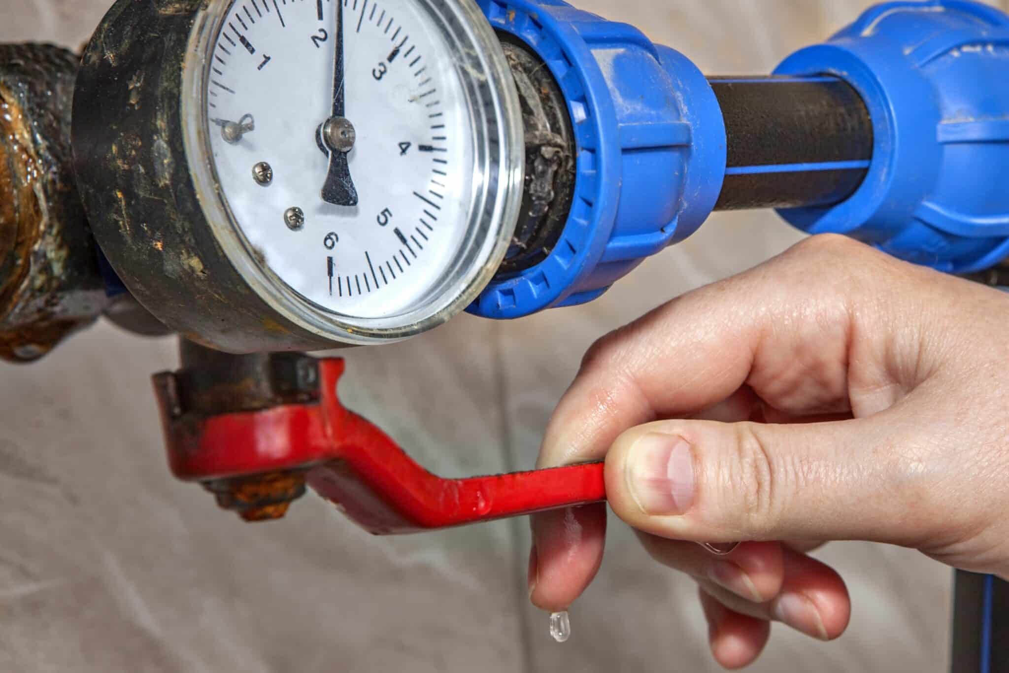 Water leaking from a shutoff valve, one of the most common reasons for shutoff valve replacement.