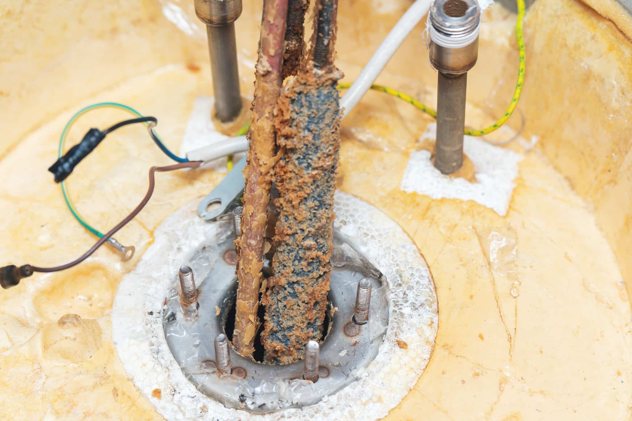 Water heater corrosion anode rod replacement in Helotes.